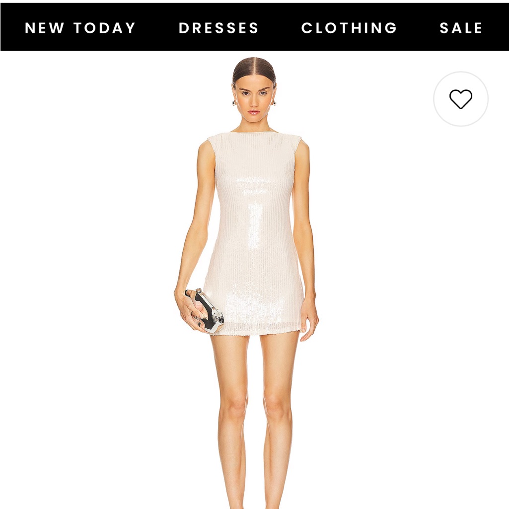 Lpa Pearl White Sheath Mini Dress Sleeveless Crew Neck